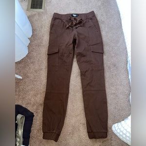 REWASH BROWN JOGGER CARGO PANTS